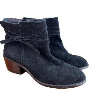 MIA Black Suede Ankle Boots